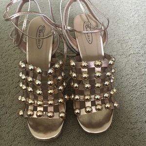 Jasmine Cage Studded Wrap Heels